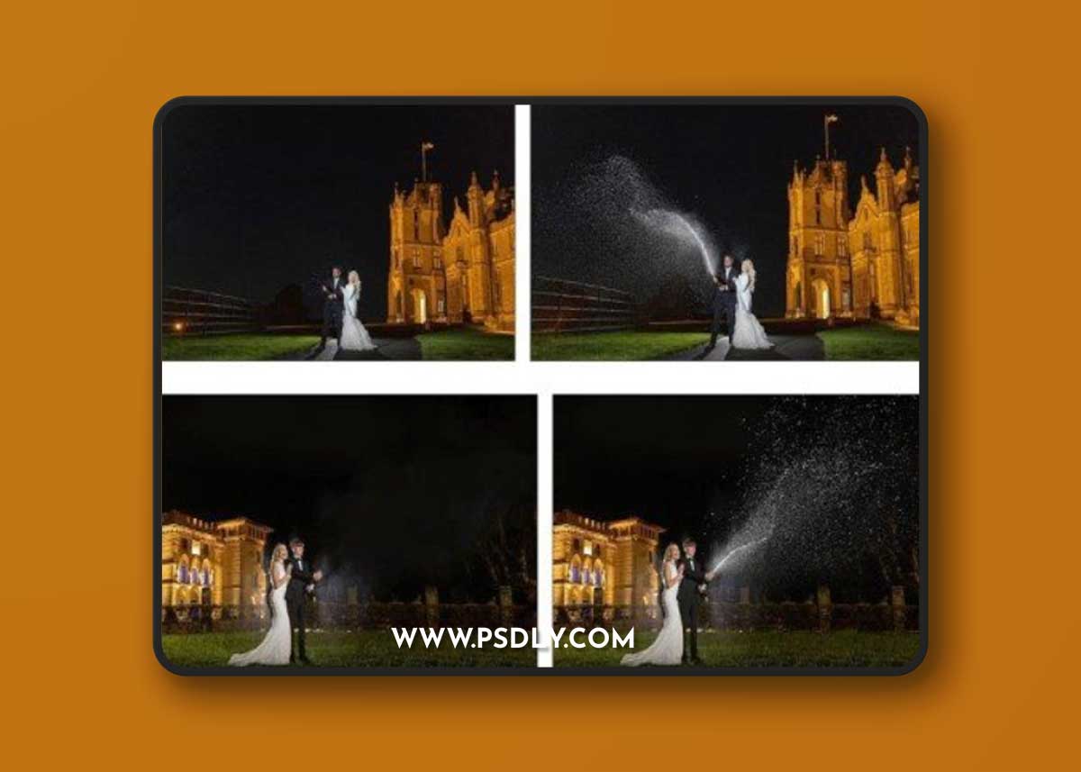 Champagne Spray Overlays for Photoshop
