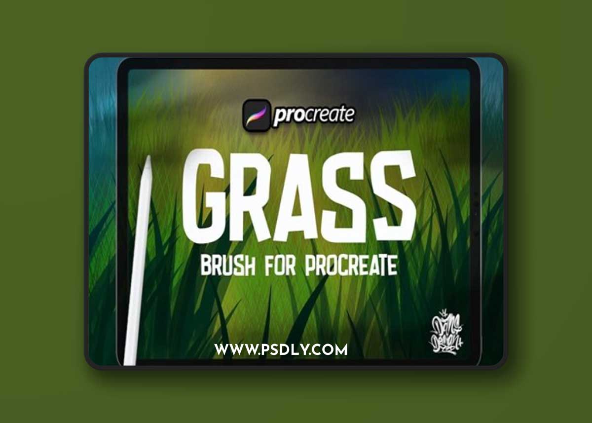 Dansdesign Grass Procreate Brush ACHVTWZ