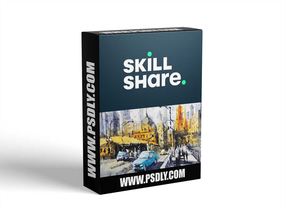 Detailed Urban Landscape Painting: Melbourne, Victoria