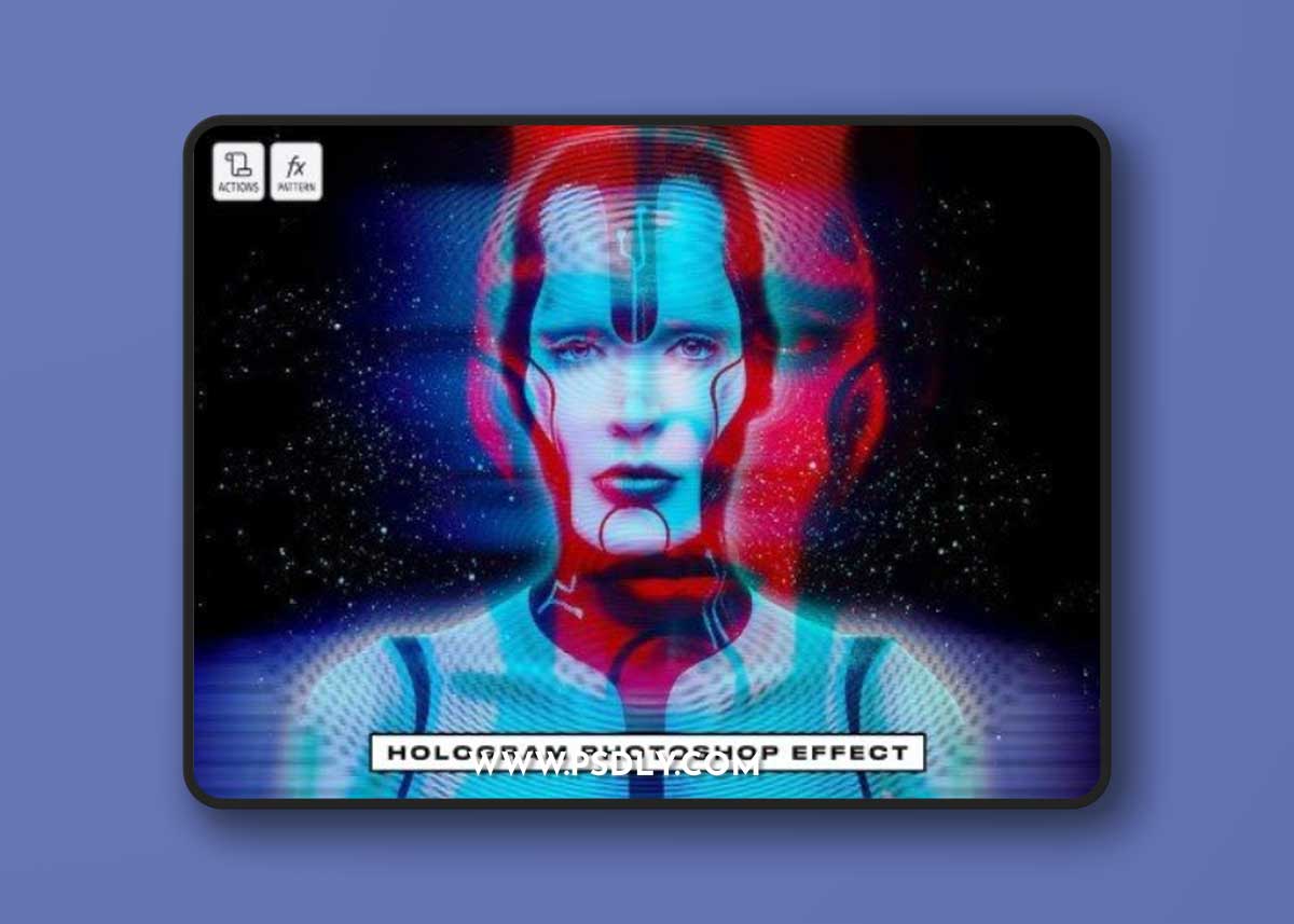 Hologram Photoshop Effect