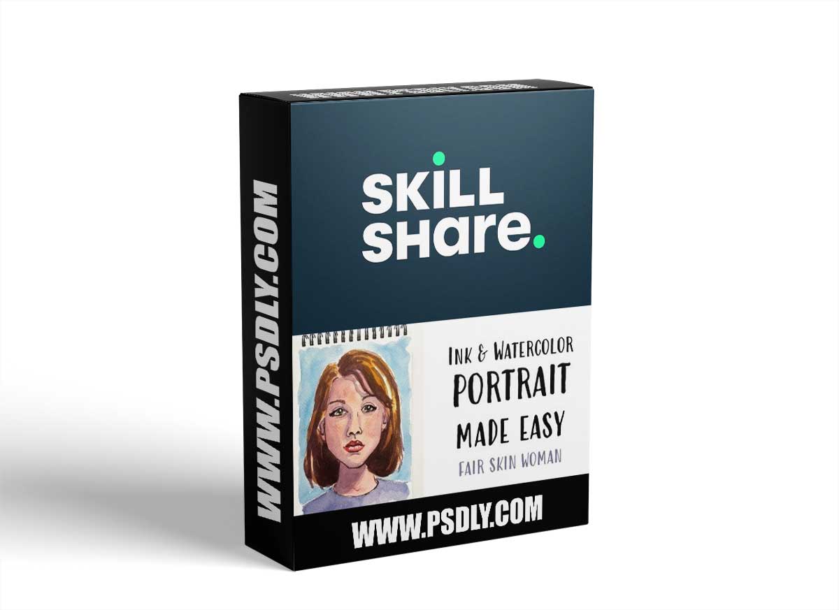 Ink and Watercolor Portrait Made Easy - Sketch a Woman in Simple Steps