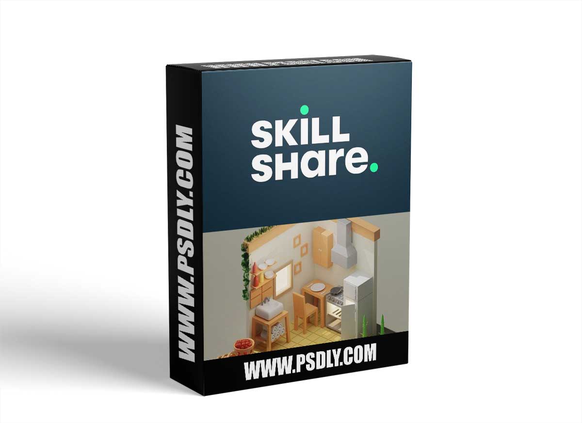 Isometric Kitchen Room Made In Blender