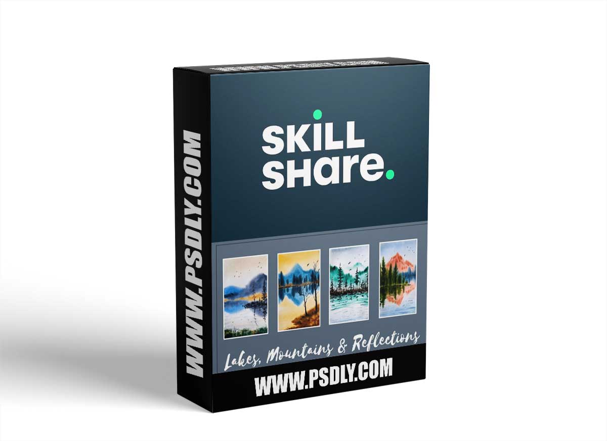 Lakes, Mountains & Reflections Using Watercolors | Beginner Friendly class