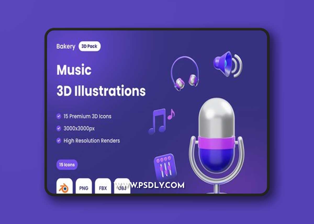 Music 3D Icon FEU98J7