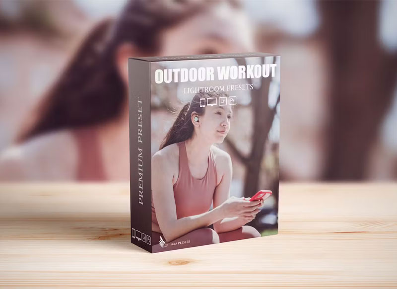 Outdoor workout influencer bright Lightroom preset R5EFWMJ