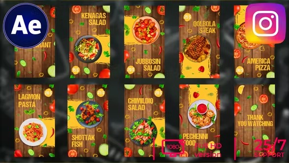 Videohive 10 In 1 Stories Food Promo 45426052