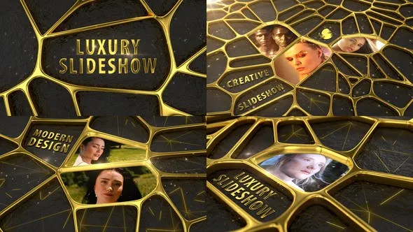 Videohive 3d Luxury Golden Slideshow 43968995