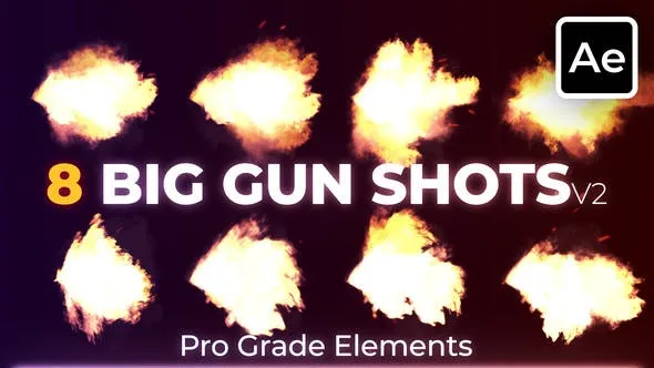 Videohive Big Gun Shots Gunfire 2 45500067