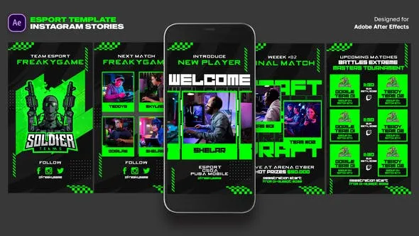 Videohive Esport Instagram Stories Template 45571235