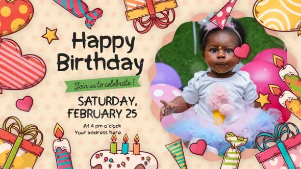 Videohive Happy Birthday Intro 45590020