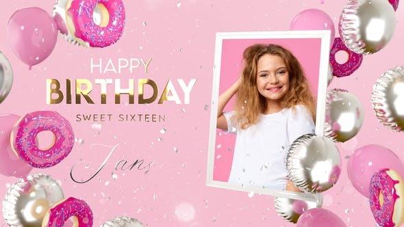 Videohive Happy Birthday Sweet Style 39916832