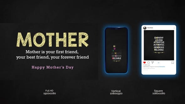 Videohive Mothers Day Text Opener 45649440