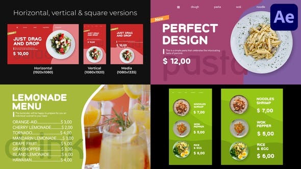 Videohive Restaurant Food (Social Media) for After Effects 45651038