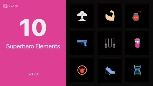 Videohive Superhero Icons Vol. 04 45243706