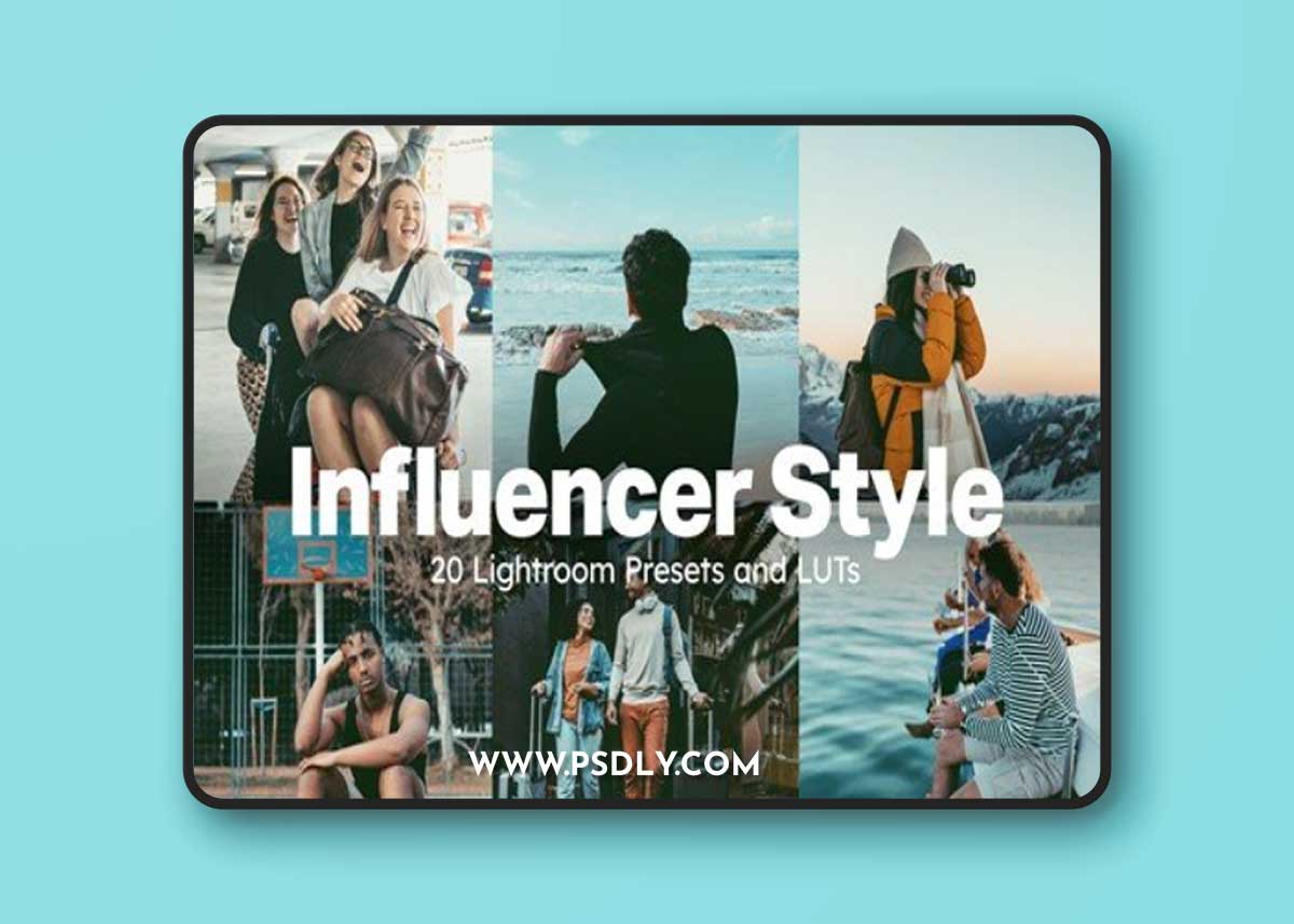 20 Influencer Style Lightroom Presets and LUTs 788Q65N