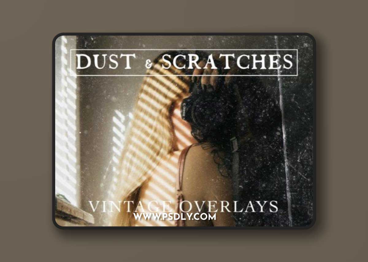 30 Vintage Film Dust Scratch Overlays