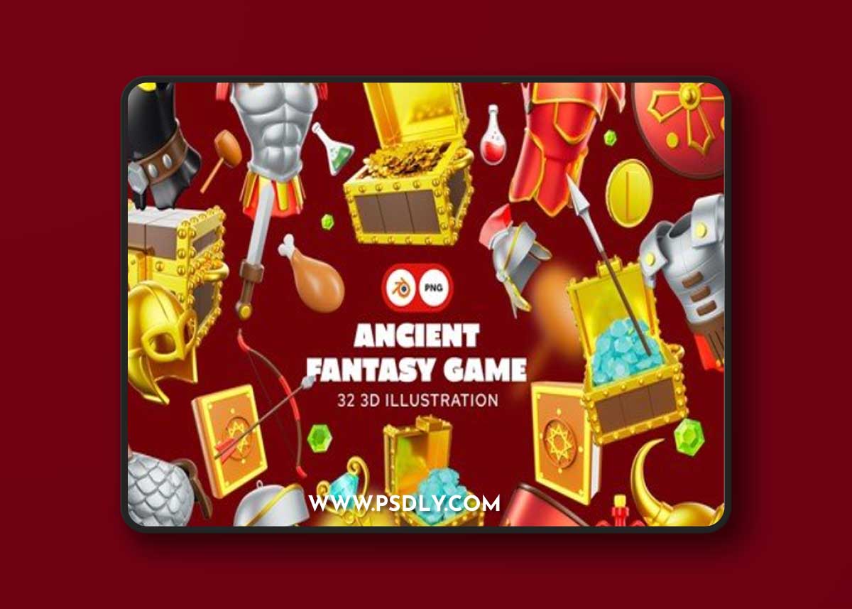 Ancient-Fantasy-Game-3D-Illustration-Pack-AFBXWKA