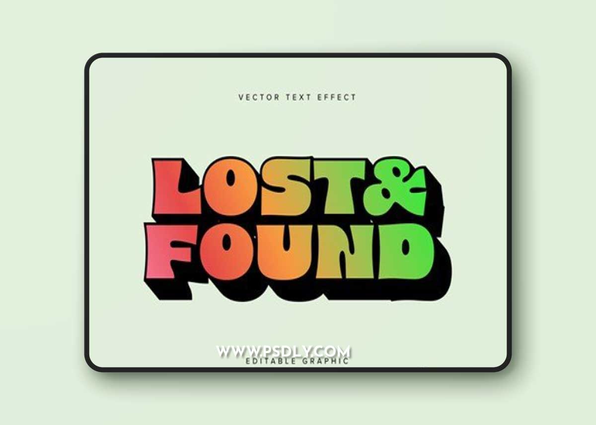 Bold Gradient Vector Text Effect Mockup WNQW3ZL