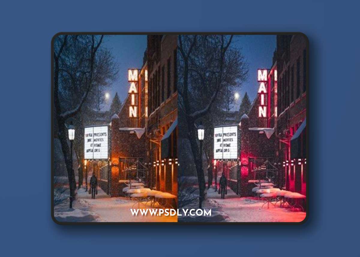 HDR Bright Night Neon Lightroom Presets Pack BHQP2ZW