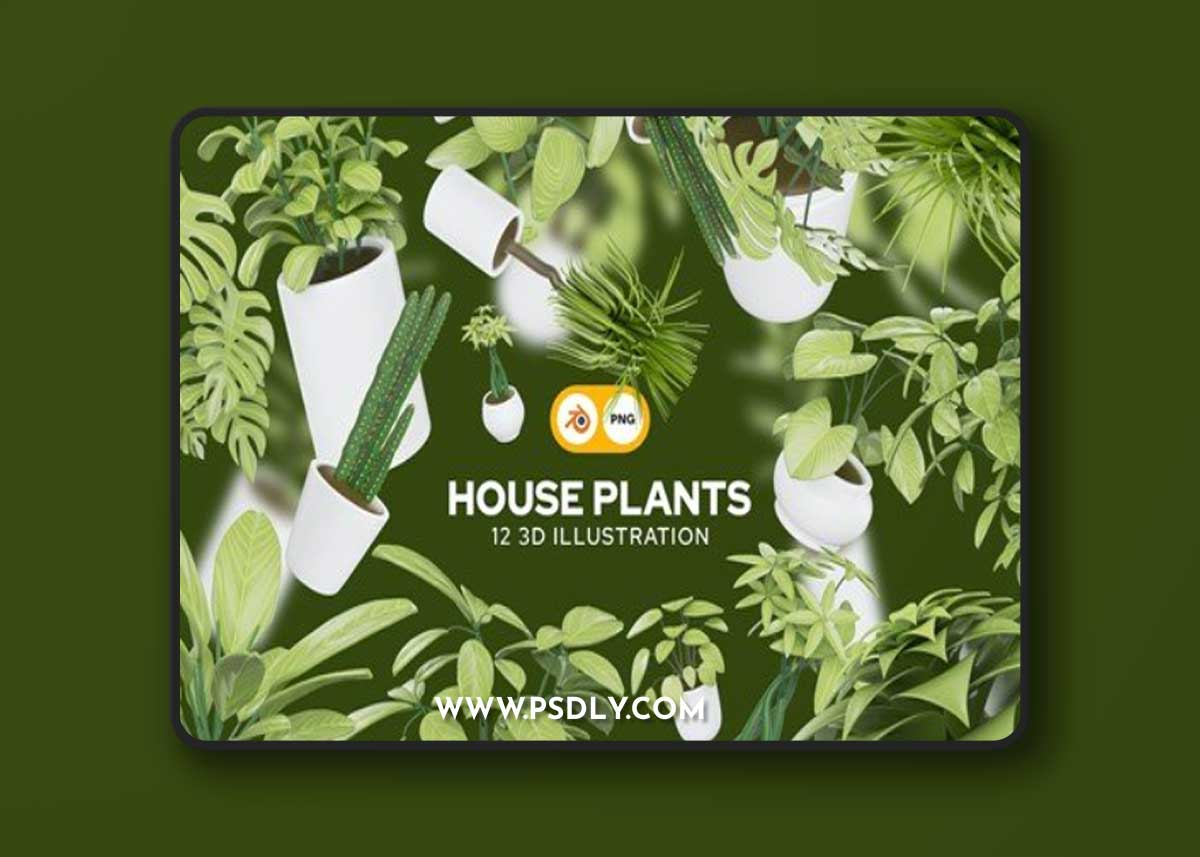 Houseplant 3D Illustration Pack CCRZ6Q8