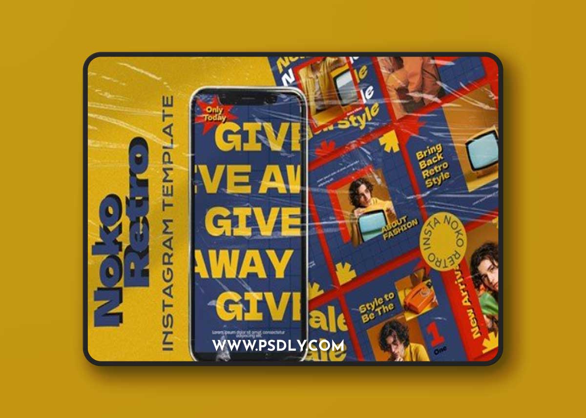 Noko retro instagram template Vol.2 WZ8WB5U