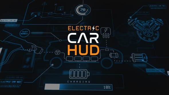 Videohive Electric Car HUD 39149452