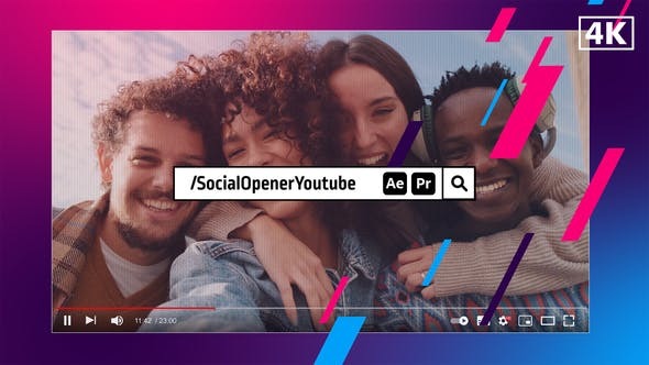 Videohive Social Opener Youtube 45848036