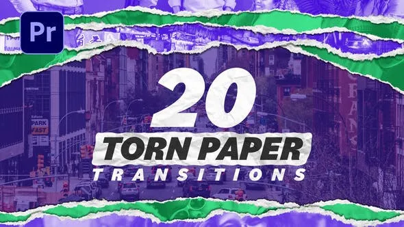 Videohive Torn Paper Transitions 46112491