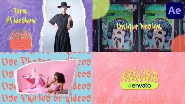 Videohive Torn Slideshow for After Effects 46348016