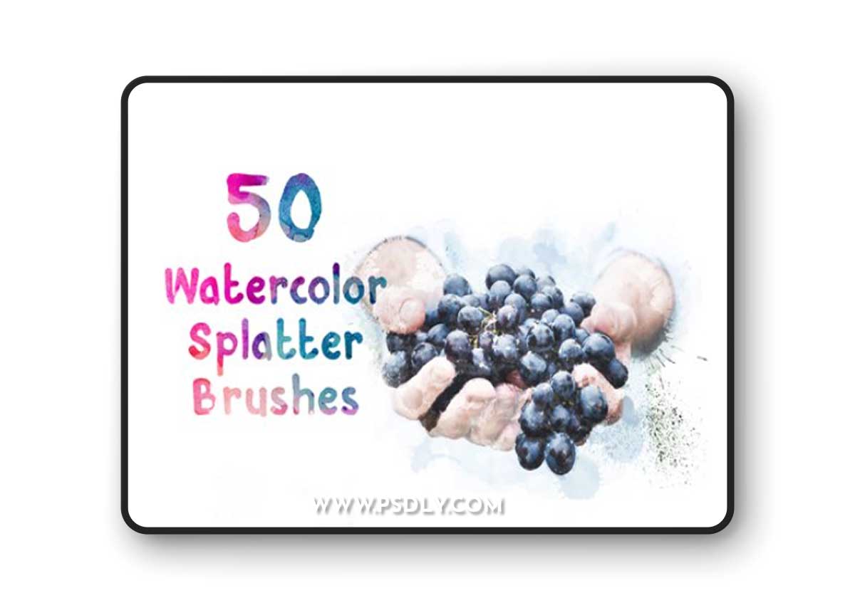 Watercolor Ink Splatter Effects - Brushes for Photoshop