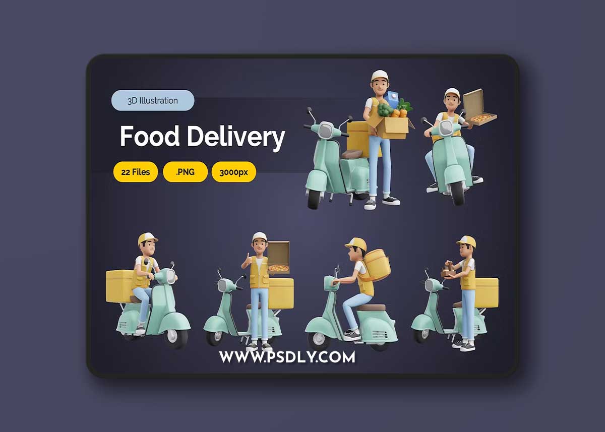 3D Delivery - Food Delivery GCAUBR8