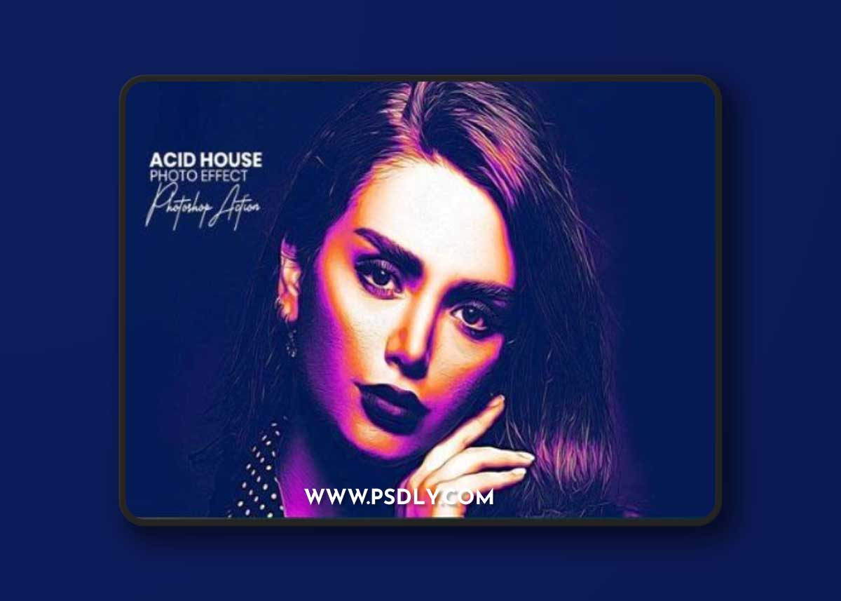 Acid House Photo Effect Photoshop Action
