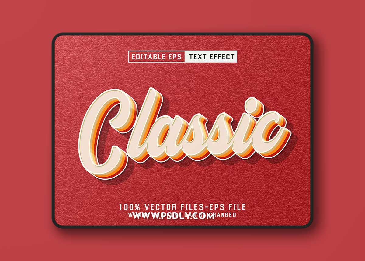 Classic Editable Text Effect GBTN5PG