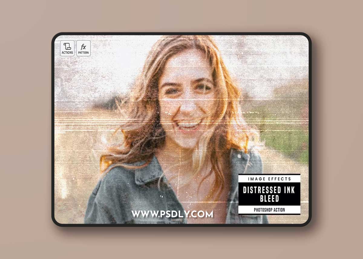 Distressed Ink Bleed Effect Z6QAEDD