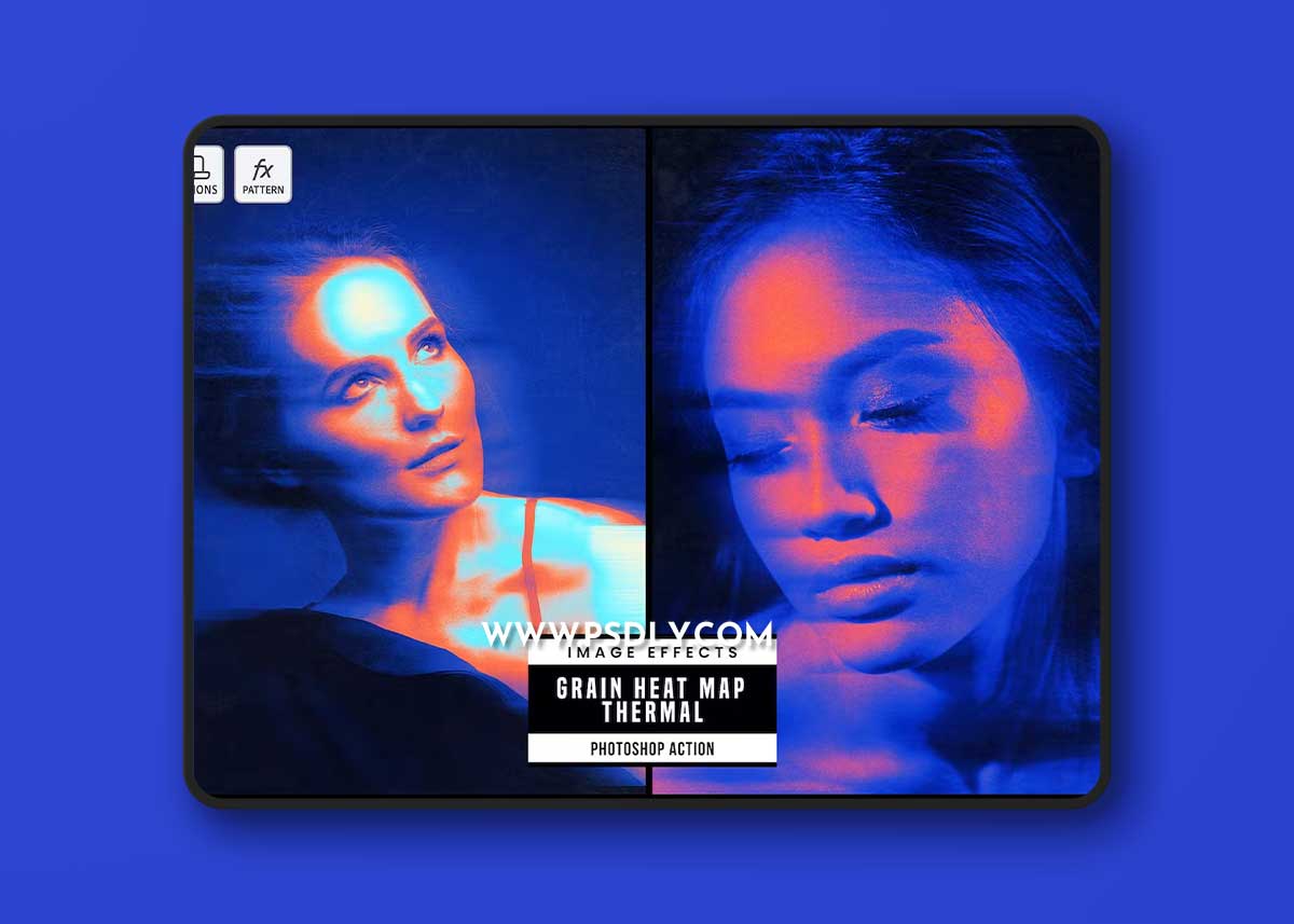 Grain Heat Map Thermal Photo Effects VME7LRU
