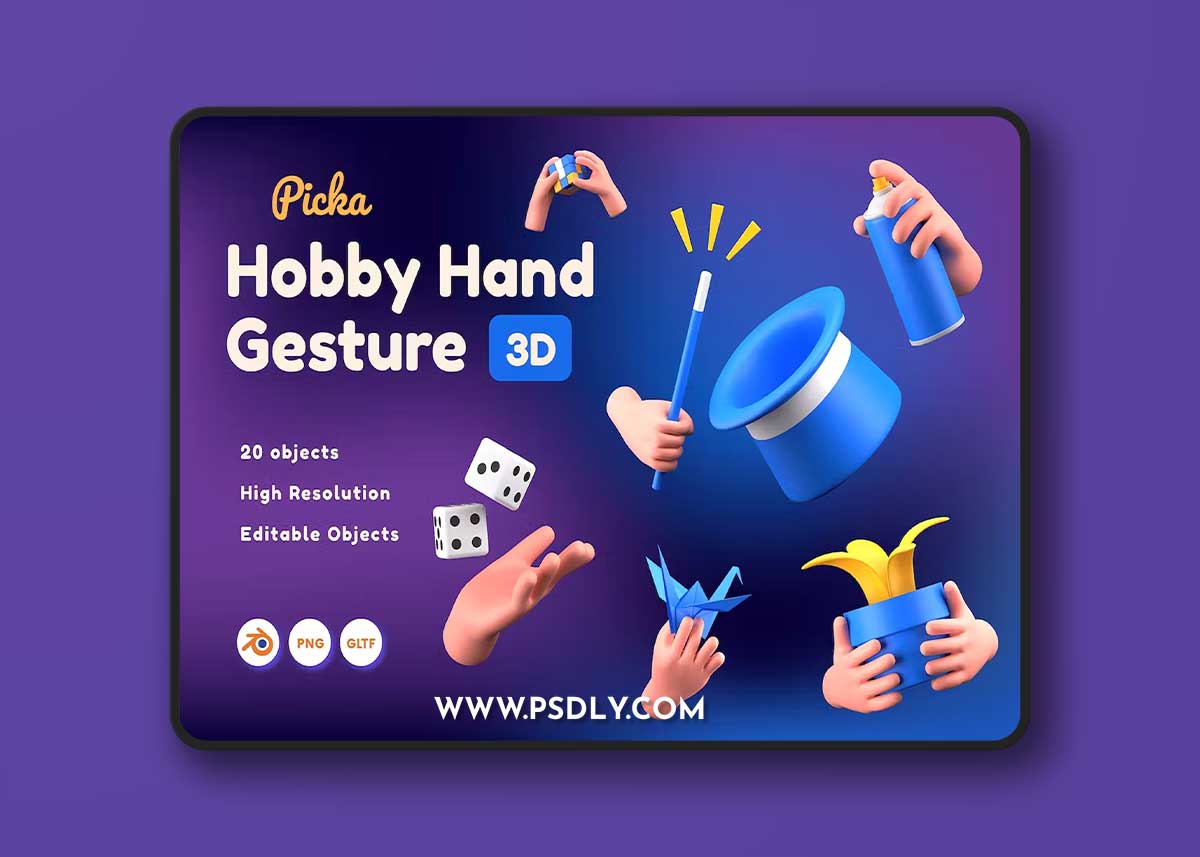 Hobby Hand Gesture 3D V8QBWTU