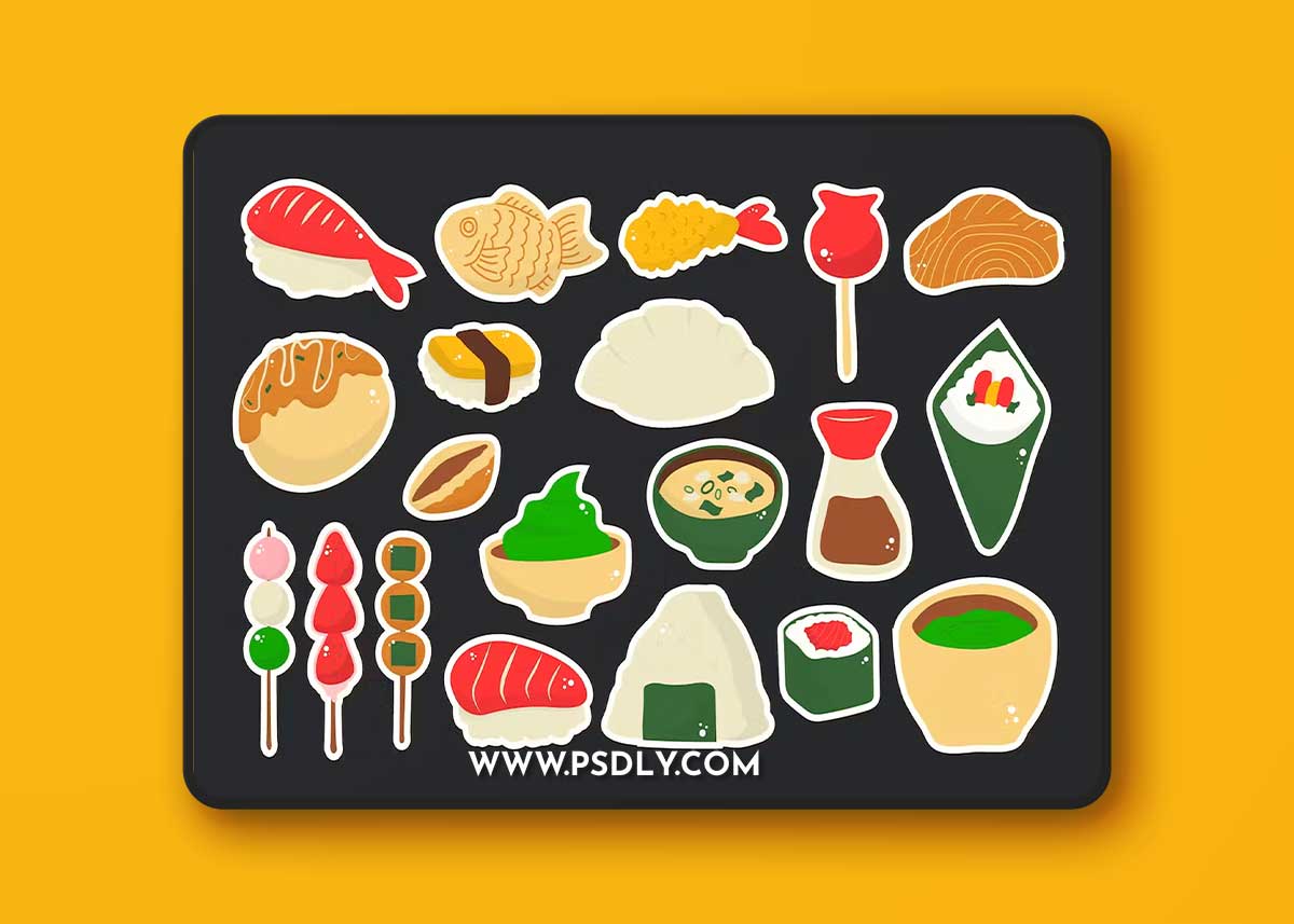 Japanese Food Illustration Set FKBDC4C