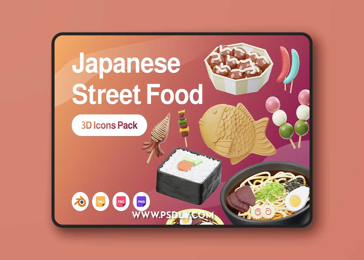 Japanese Street Food 3D Icon 48LAQBL