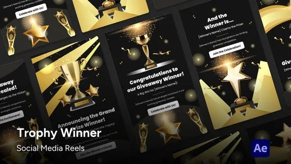 Videohive Social Media Reels - Winner Trophy After Effects Template 47146295