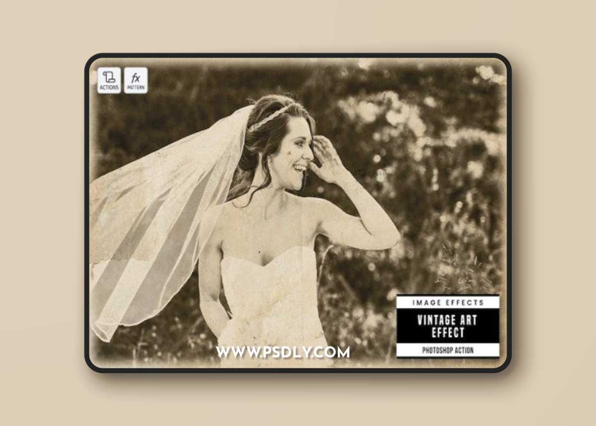 Vintage Art Photoshop Action