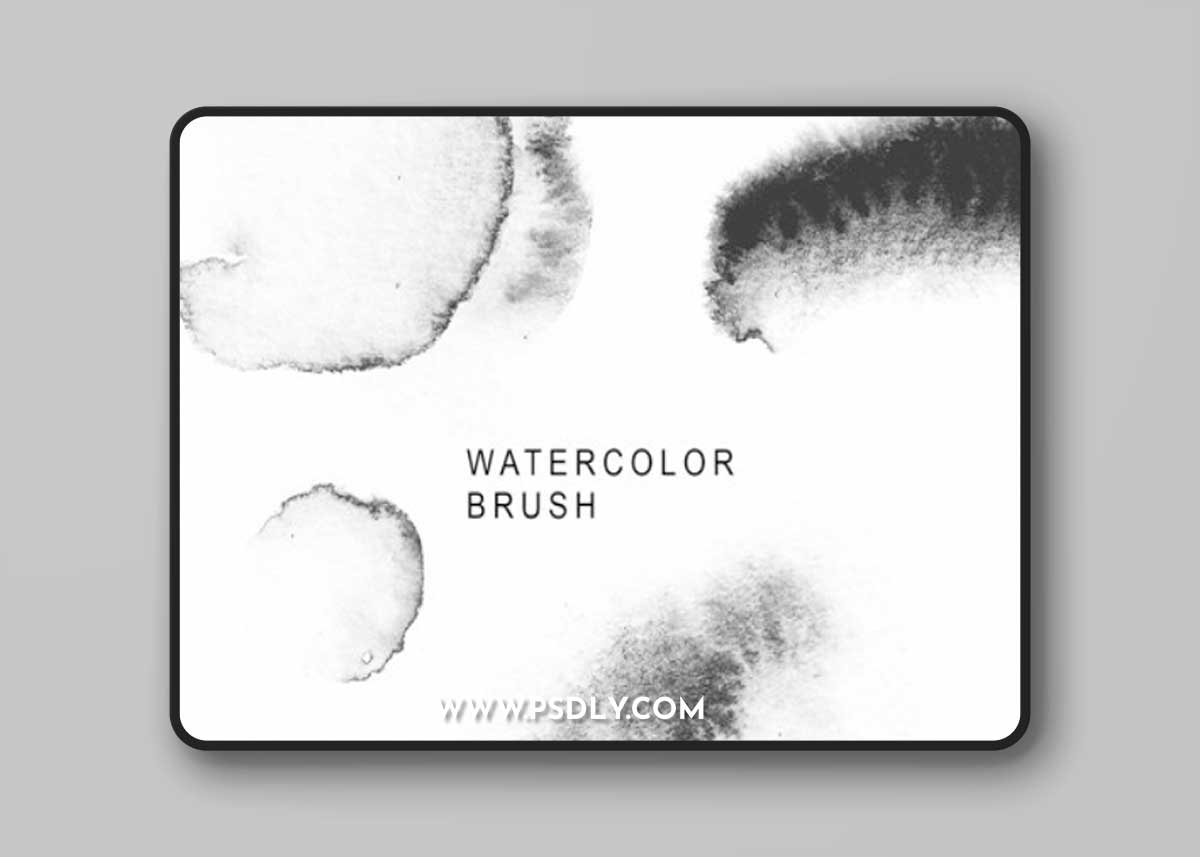 Watercolor Stamps Brushes for Photoshop