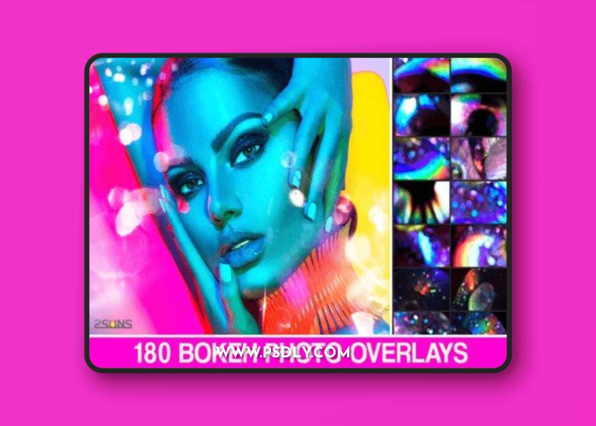 180 Bokeh Holographic Photo Overlays