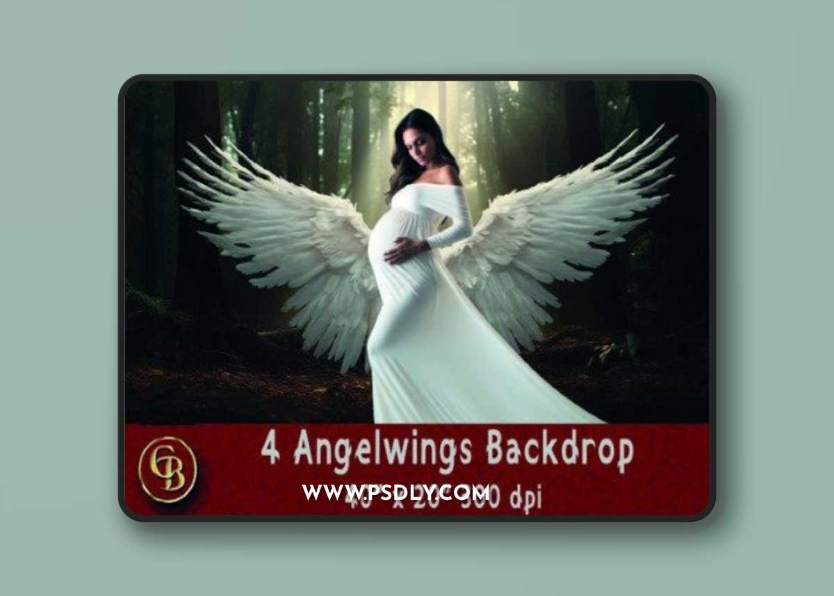 4 Angelwings Backdrops 40x20" 300dpi