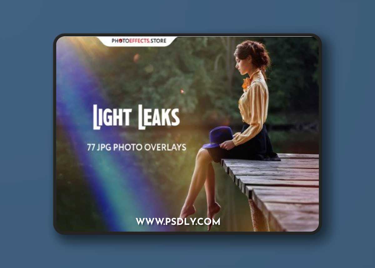 77 Light Leaks Photo Overlays