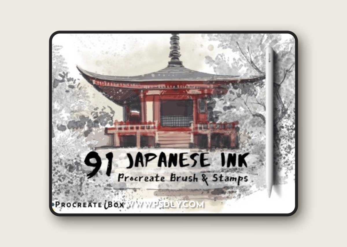 91 Procreate Japanese Ink Brushes