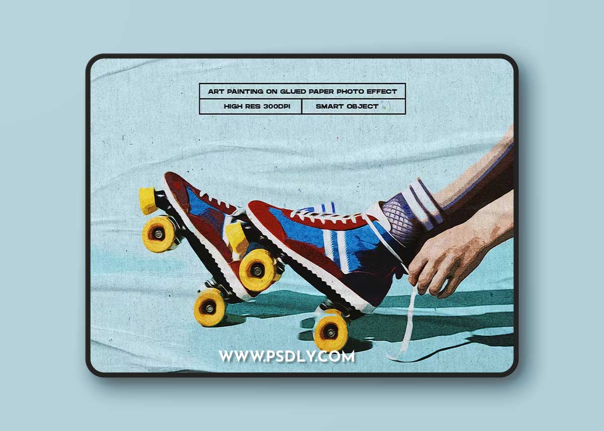 Art Painting on Glued Paper Photo Effect 3XR6F5H