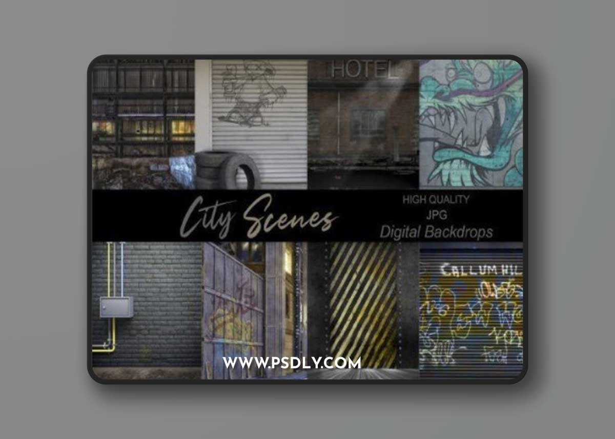 City Scenes V1- Digital Backdrop Set