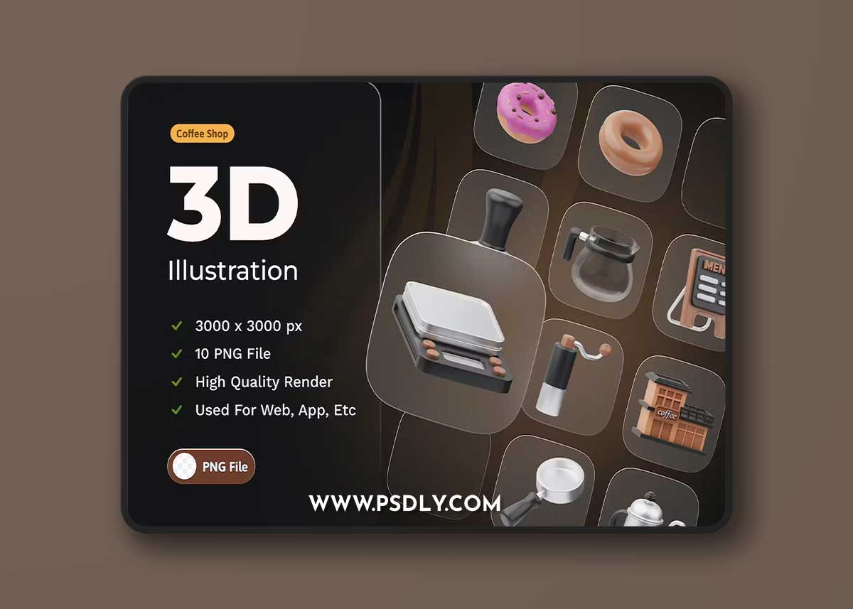 Coffee Shop 3d Illustration NJNNJS6