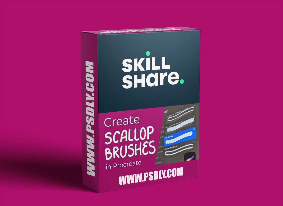 Create your own Scallop, Scallop Outline, and Scallop Drop Shadow Brushes for Procreate