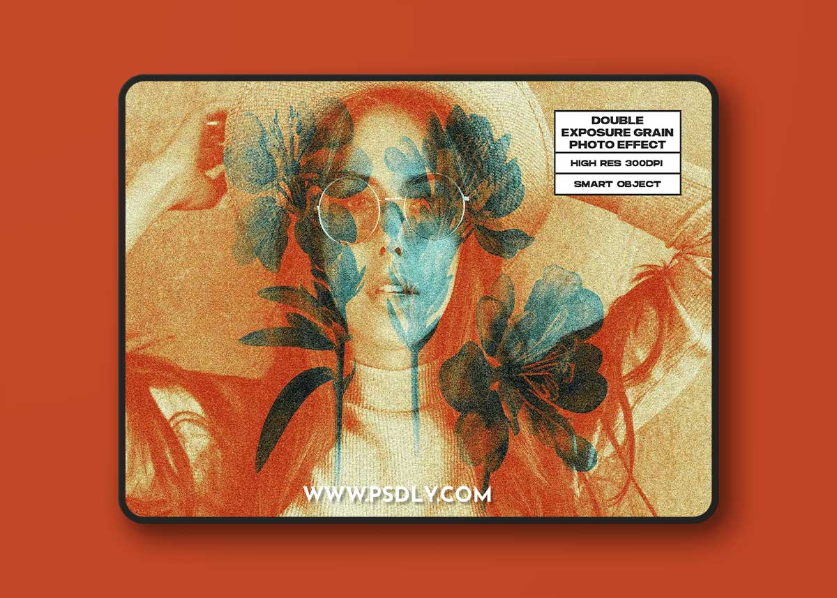 Double Exposure Grain Photo Effect CRG3LL9